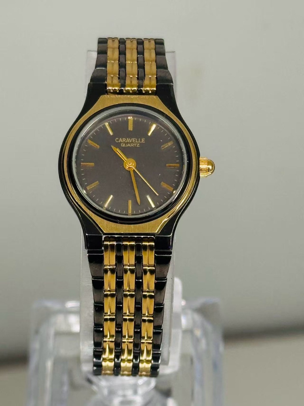 Vintage Caravelle by Bulova Women’s Quartz Watch Two Tone New Battery Runs
